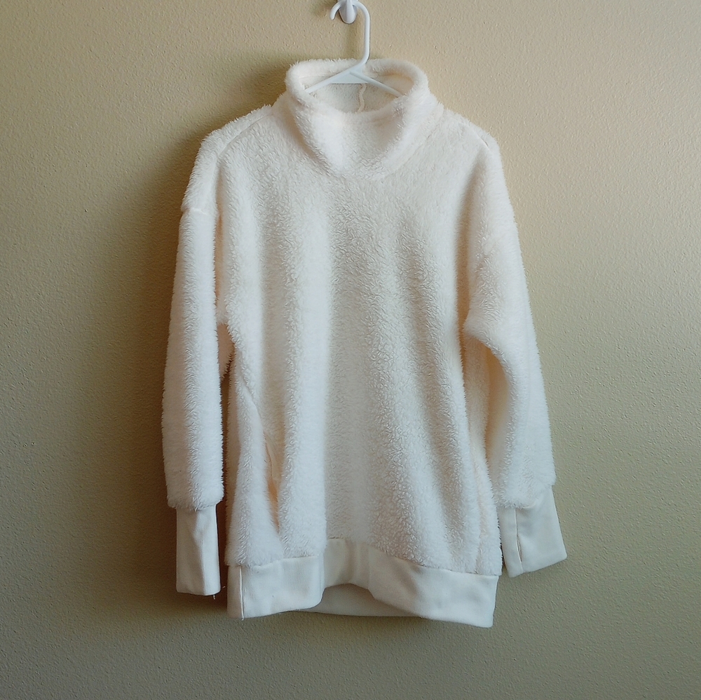 Time and Tru Cream Cowl-neck Sweater